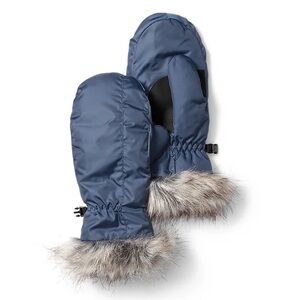 NWT Eddie Bauer Navy Blue Lodge Down Mittens Size L